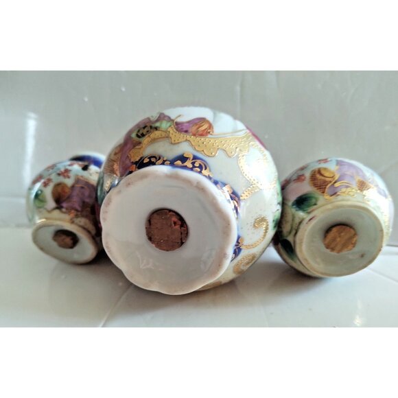 Rare Handpainted Japanese GEISHA Salt & Pepper & Sugar Shaker Set - Picture 6 of 16